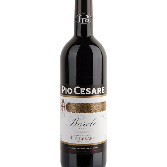 Wine bottle labeled 'Pio Cesare' on a white background