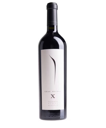 Wine bottle with a white label on a white background