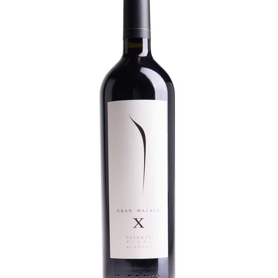 Wine bottle with a white label on a white background