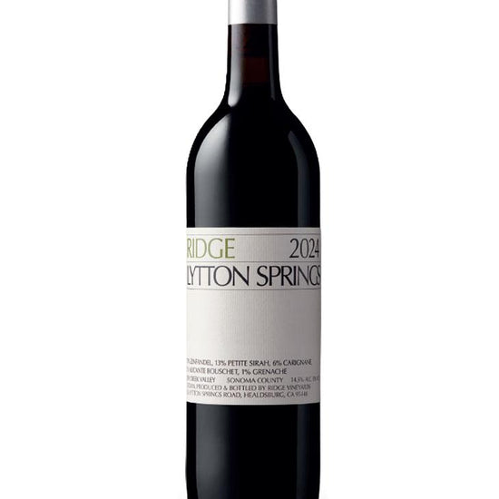 Wine bottle with a visible label on a white background