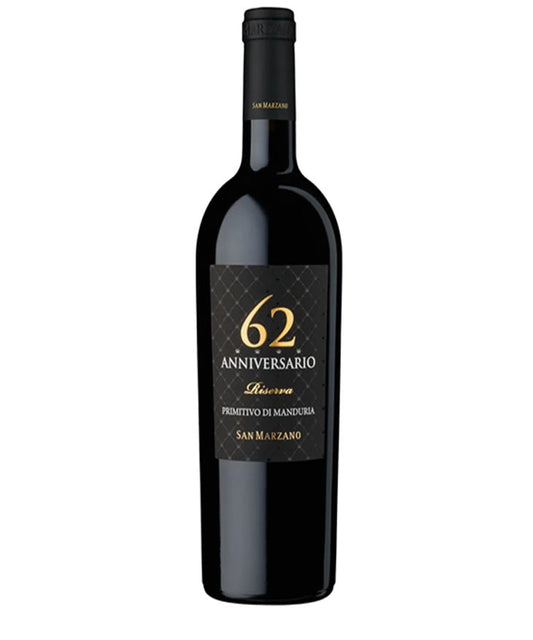 San Marzano Anniversario 62 Primitivo di Manduria Riserva 2020 wine bottle