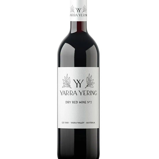 Yarra Yering dry red wine bottle on a white background