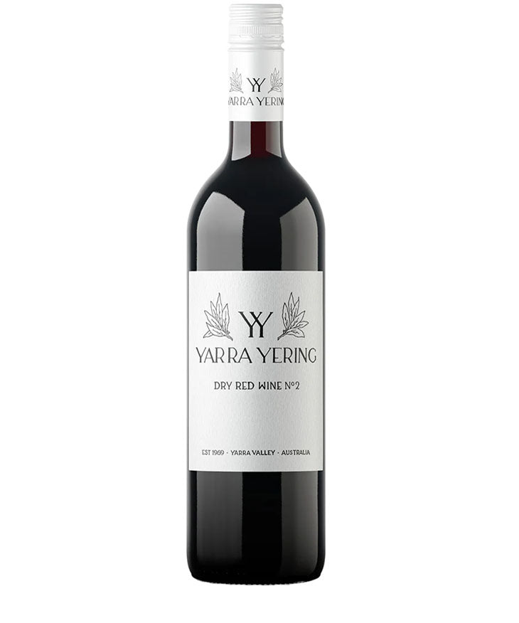 Yarra Yering dry red wine bottle on a white background